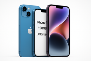 Apple iPhone 14 Unlocked 128GB blue and purple