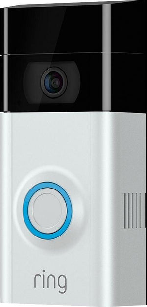Ring Smart Video Doorbell 2nd Generation, 1080p HD Video - Satin Nickel (Refurbished) - Techable