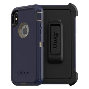 OtterBox DEFENDER SERIES Case & Holster for iPhone X / XS (ONLY) - Dark Lake Blue (Certified Refurbished) - Techable