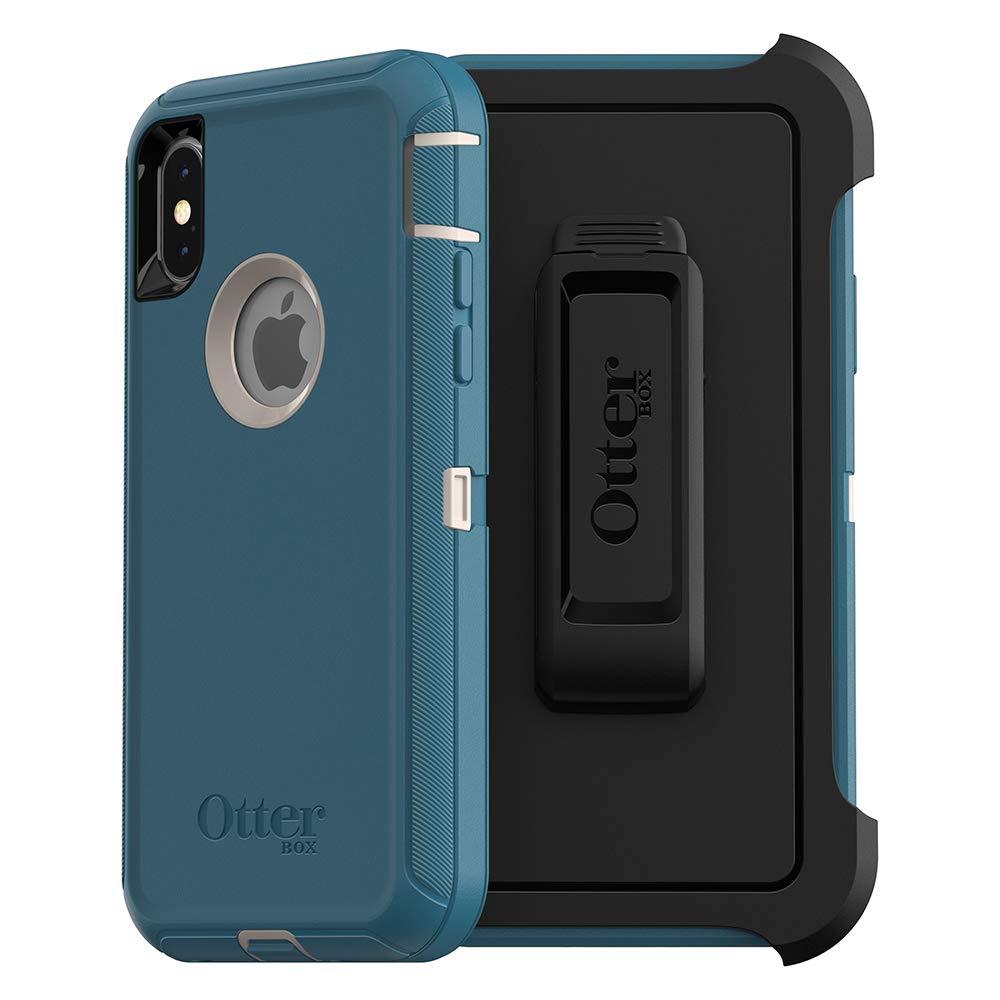 OtterBox DEFENDER SERIES Case & Holster for Apple iPhone X - Big Sur (Certified Refurbished) - Techable
