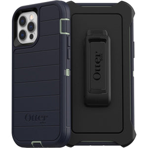 OtterBox DEFENDER SERIES Case & Holster for Apple iPhone 12/12 Pro - Varsity Blues (Certified Refurbished) - Techable