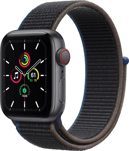 Apple Watch Series SE 1st Gen (GPS+LTE) 40MM Space Gray Aluminum Case Charcoal Sport Loop (Pre-Owned)