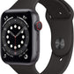 Apple Watch Series 6 (GPS + LTE) 44MM Space Black Titanium Case Black Sport Band (Refurbished) - Techable