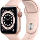 Apple Watch Series 6 (GPS + LTE) 40mm Gold Aluminum Case & Pink Sand Sport Band (Certified Refurbished) - Techable