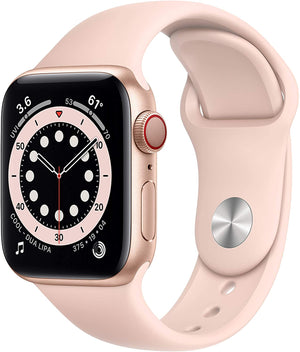 Apple Watch Series 6 (GPS + LTE) 40mm Gold Aluminum Case & Pink Sand Sport Band (Certified Refurbished)