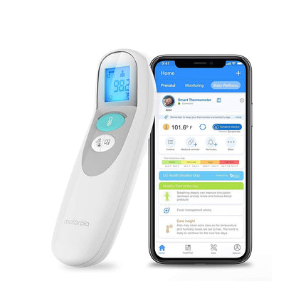 Motorola Care+ 3-in-1 Smart Thermometer - White (Renewed)