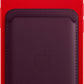 Apple iPhone Leather Wallet with MagSafe (2021) MM0T3ZM/A - Dark Cherry (Certified Refurbished) - Techable