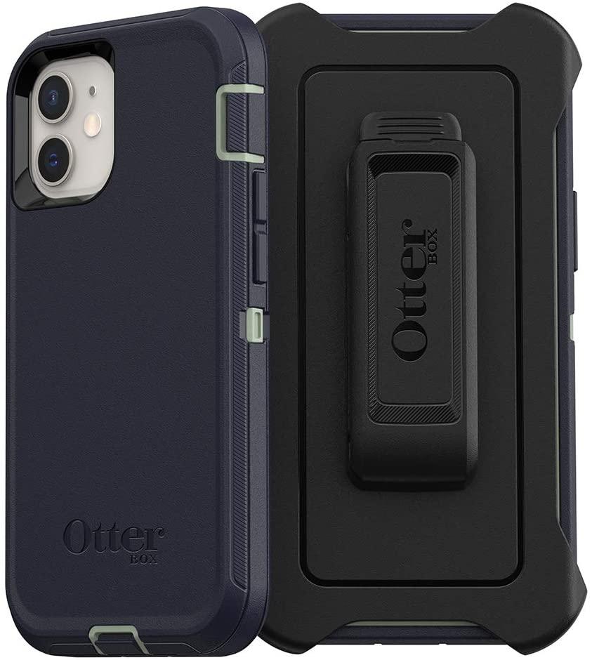 OtterBox DEFENDER SERIES Case & Holster for Apple iPhone 12 Mini - Varsity Blues (Certified Refurbished) - Techable