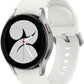 Samsung Galaxy Watch 4 40MM (Wifi + Cellular) - Silver Case & White Rubber Band (Certified Refurbished)