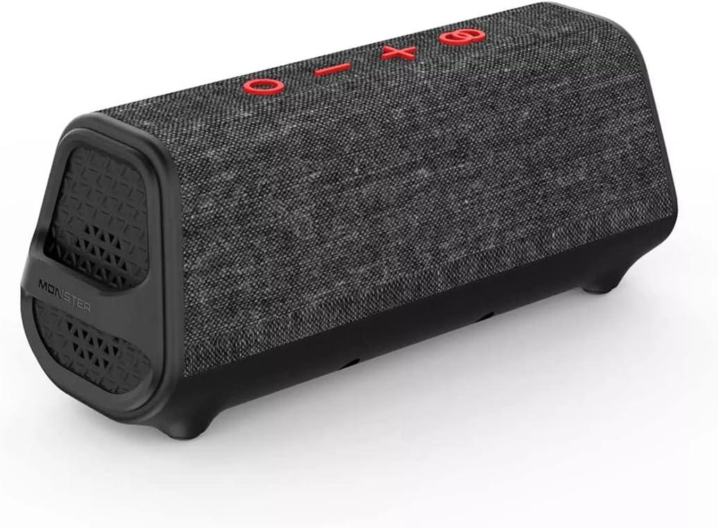 Monster ICON Portable Waterproof Bluetooth Voice-Enabled Speaker - Black (Certified Refurbished) - Techable