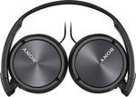 Sony MDR-ZX310AP Extra Bass Wired On-Ear Headphones with Mic - Black (Certified Refurbished) - Techable