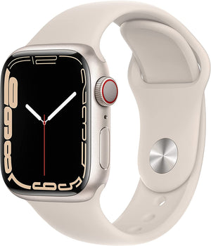 Apple Watch Series 7 (GPS + LTE) 41mm Starlight Aluminum Case & Starlight Sport Band (Refurbished)