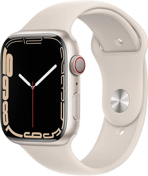 Apple Watch Series 7 (GPS + LTE) 45mm Starlight Aluminum Case & Starlight Sport Band (Refurbished)