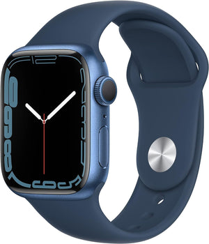 Apple Watch Series 7 (GPS) 41MM Blue Aluminum Case Abyss Blue Sport Band (Used)