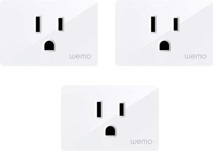 Wemo Wifi Smart Plug - 3-Pack - White (Certified Refurbished)