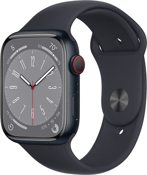 Apple Watch Series 8 (GPS + LTE) 45mm Midnight Aluminum Case & Midnight Sport Band (Pre-Owned)