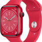 Apple Watch Series 8 (GPS) 45MM Red Aluminum Case Red Sport Band (Refurbished)