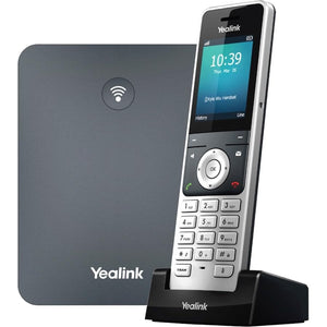 Yealink W76P IP Cordless Phone and Corded base station - Silver, Classic Gray (Pre-Owned)
