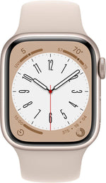 Apple Watch Series 8 (GPS + LTE) 41mm Starlight Aluminum Case & Starlight Sport Band (Certified Refurbished) - Techable