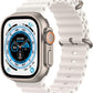 Apple Watch Series Ultra - Titanium Case w/ White Ocean Band, Unlocked, 49mm - Certified Refurbished - Techable