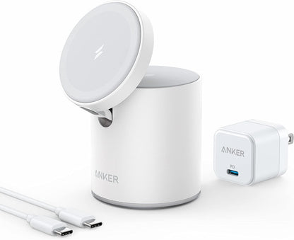 Anker 623 MagGo 2-in-1 Magnetic Wireless Charger & Mount - White (Certified Refurbished)