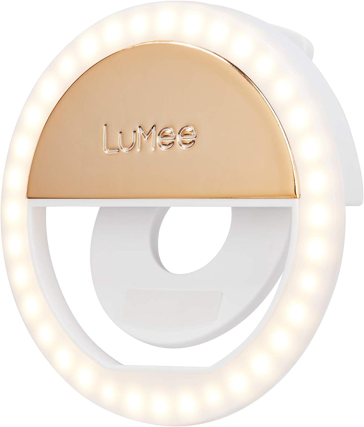 Case-Mate LuMee Studio Clip Light - Portable Rechargeable LED Ring Light - Gold (Certified Refurbished) - Techable
