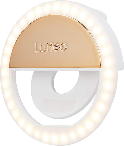 Case-Mate LuMee Studio Clip Light - Portable Rechargeable LED Ring Light - Gold (Certified Refurbished) - Techable