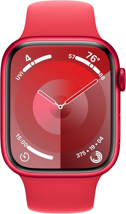 Apple Watch Series 9 (GPS + LTE) 41mm - (PRODUCT)RED Aluminum Case & Red Sport Band (Renewed)