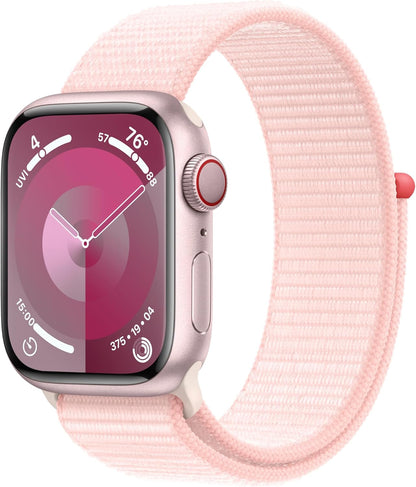 Apple Watch Series 9 (GPS + LTE) 41MM Pink Aluminum Case Light Pink Sport Loop (Used)
