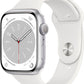 Apple Watch Series 8 (GPS) 45MM Silver Aluminum Case White Sport Band (Used)