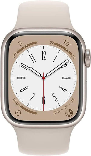 Apple Watch Series 8 (GPS) 45MM Starlight Aluminum Case Starlight Sport Band (Used) - Techable