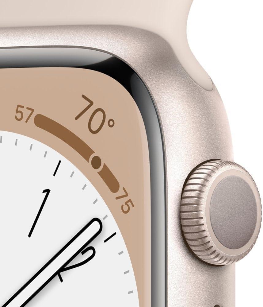 Apple Watch Series 8 (GPS) 45MM Starlight Aluminum Case Starlight Sport Band (Used) - Techable