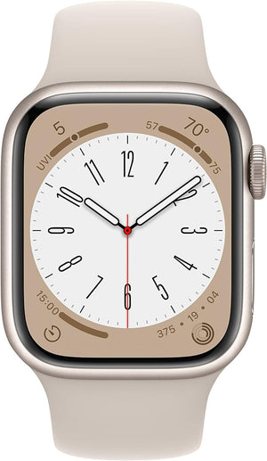 Apple Watch Series 8 (GPS) 41MM Starlight Aluminum Case & Starlight Sport Band (Pre-Owned) - Techable
