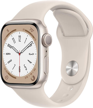 Apple Watch Series 8 (GPS) 41MM Starlight Aluminum Case & Starlight Sport Band (Pre-Owned) - Techable