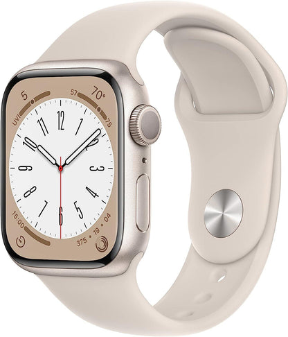 Apple Watch Series 8 (GPS) 41MM Starlight Aluminum Case & Starlight Sport Band (Pre-Owned) - Techable