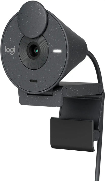 Logitech Brio 300 1920x1080p USB-C Webcam with Privacy Shutter - Graphite (Refurbished)