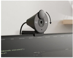 Logitech Brio 300 1920x1080p USB-C Webcam with Privacy Shutter - Graphite (Refurbished)