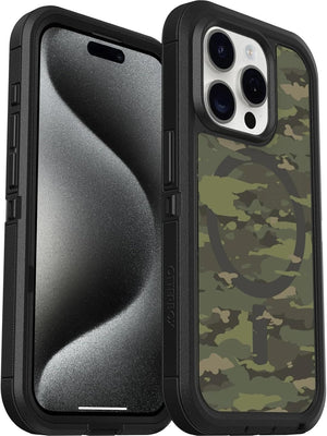 OtterBox DEFENDER SERIES XT case w/MagSafe for iPhone 15 Plus - Woodland Camo (77-93301) - Refurbished