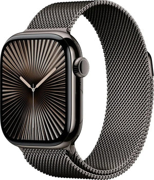 Apple Watch Series 10 (GPS+LTE) 42MM Slate Titanium Case Slate Milanese Loop (Renewed)