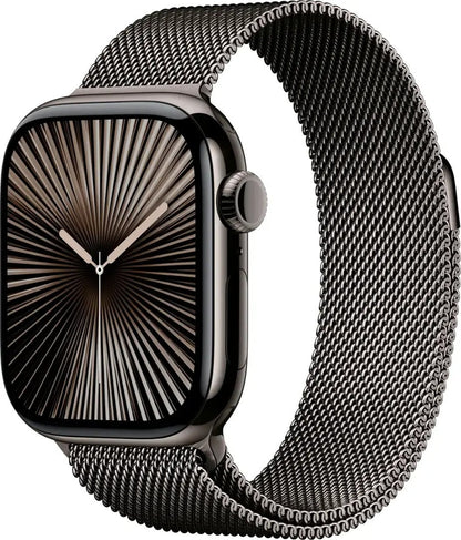 Apple Watch Series 10 (GPS+LTE) 42MM Slate Titanium Case Slate Milanese Loop (Renewed)