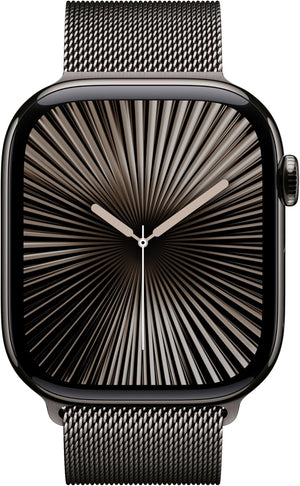 Apple Watch Series 10 (GPS+LTE) 46MM Slate Titanium Case Slate Milanese Loop (Renewed)