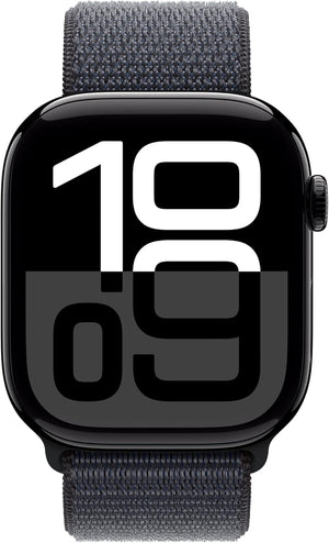 Apple Watch Series 10 (GPS+LTE) 46MM Jet Black Aluminum Case Ink Sport Loop (Used)