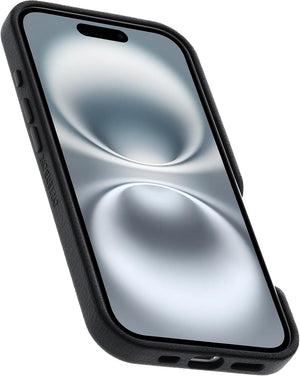 OtterBox SYMMETRY SERIES Cactus Leather Case for iPhone 16 Plus - Noir Ash (Black) (Certified Refurbished)