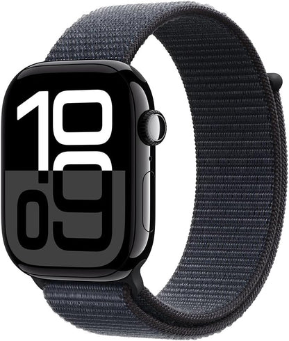 Apple Watch Series 10 (GPS) 42MM Jet Black Aluminum Case Ink Sport Loop (Used)