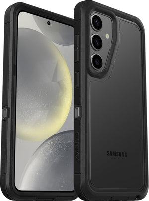 OtterBox DEFENDER SERIES  XT Clear Case for Galaxy S24 - Dark Side (Clear / Black) (Certified Refurbished)
