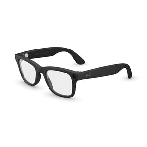 Ray-Ban Meta Wayfarer Gen 2 Smart Glasses, Matte Black, Clear Lenses, Regular (Renewed)