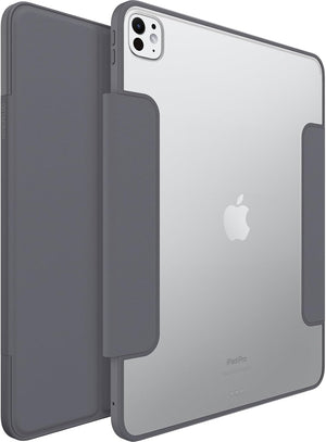 OtterBox SYMMETRY 360 FOLIO Case iPad Pro 13-inch (M2) -Thunderstorm (Clear / Dark Grey) (Certified Refurbished)