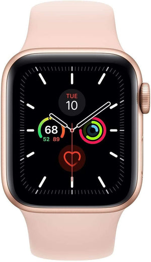 Apple Watch Series 4 (GPS + LTE) 44mm Gold Aluminum Case & Pink Sand Sport Band (Refurbished)