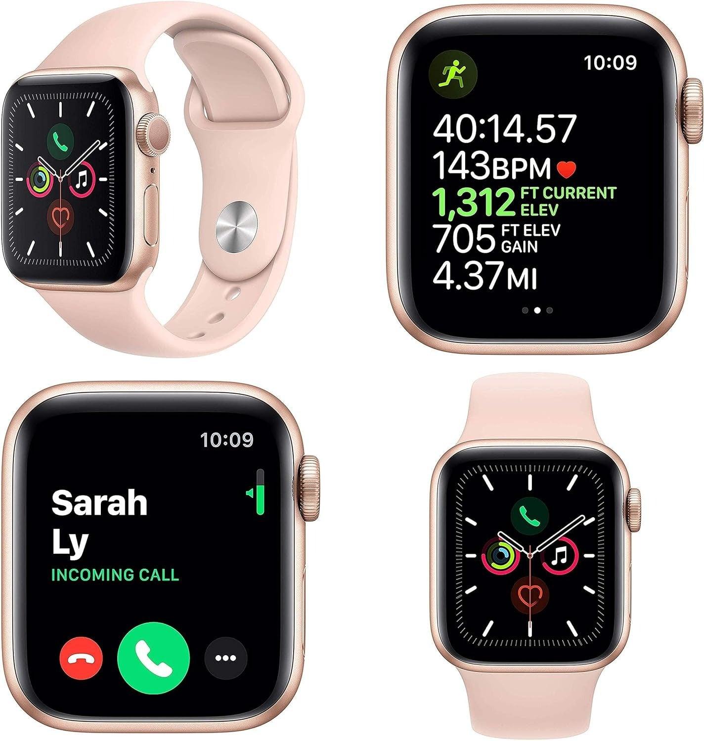 Apple Watch Series 4 (GPS + LTE) 44mm Gold Aluminum Case & Pink Sand Sport Band (Pre-Owned) - Techable