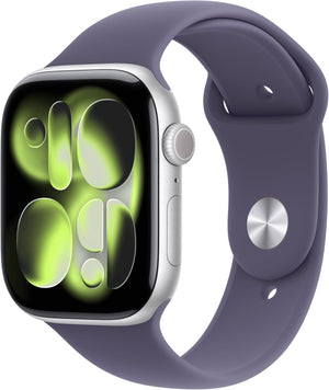 Apple Watch Series 11 (GPS + LTE) 46MM Silver Aluminum Case Purple Fog Sport Band (Pre-Owned)